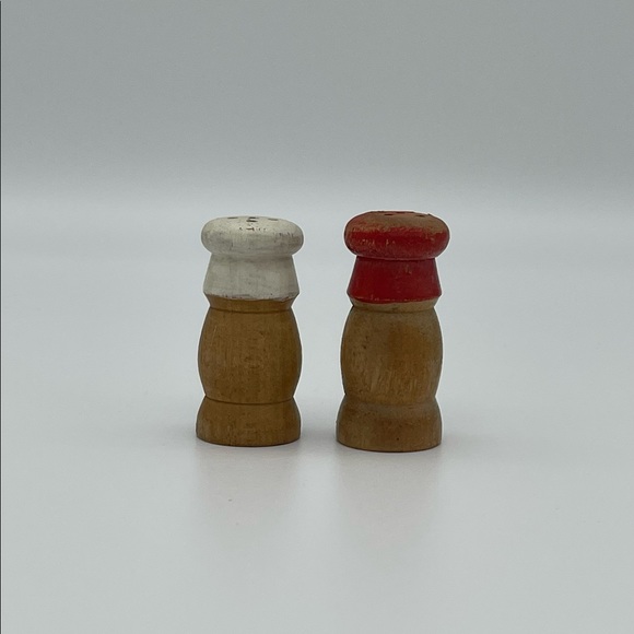 1950’s hand painted wood S&P shakers. Made in Japan. - Picture 2 of 4
